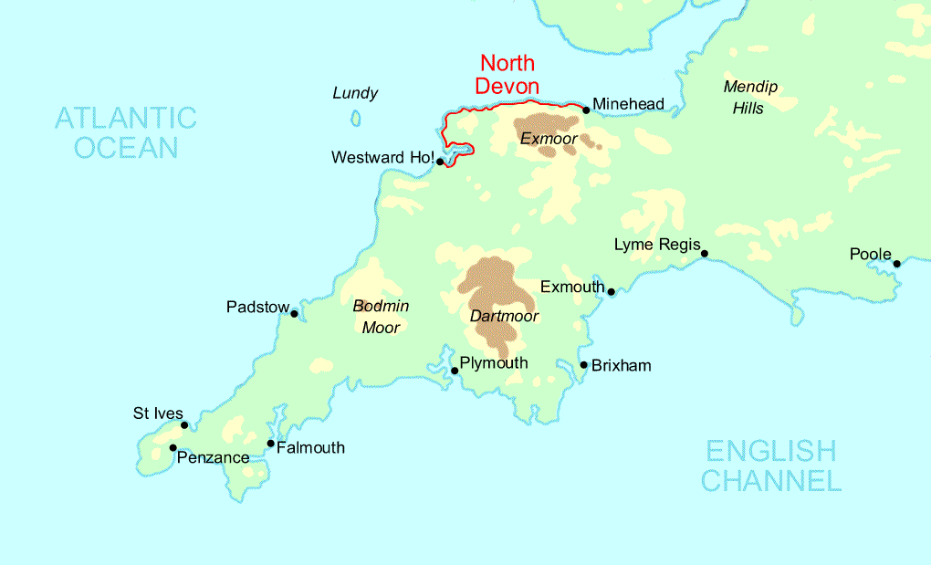 North Devon Run map